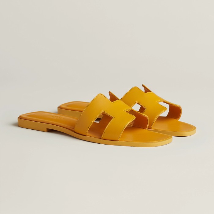 HERMÈS NIGO Women's Leather Slippers Sandals #nigo51515