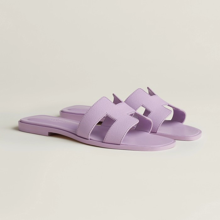 HERMÈS NIGO Women's Leather Slippers Sandals #nigo51515