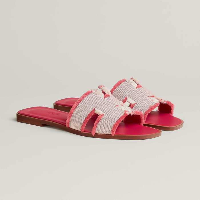 HERMÈS NIGO Women's Leather Slippers Sandals #nigo51515