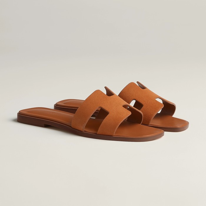 HERMÈS NIGO Women's Leather Slippers Sandals #nigo51515