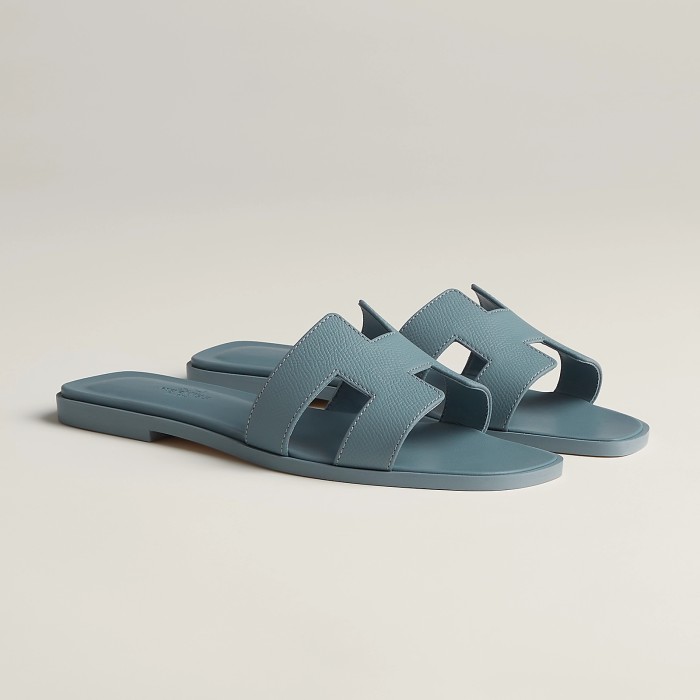 HERMÈS NIGO Women's Leather Slippers Sandals #nigo51515