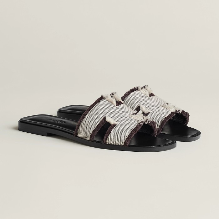 HERMÈS NIGO Women's Leather Slippers Sandals #nigo51515