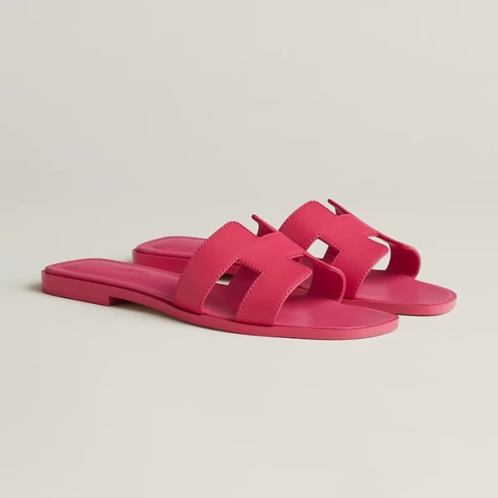 HERMÈS NIGO Women's Leather Slippers Sandals #nigo51515