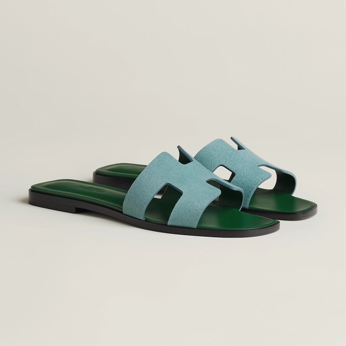 HERMÈS NIGO Women's Leather Slippers Sandals #nigo51515