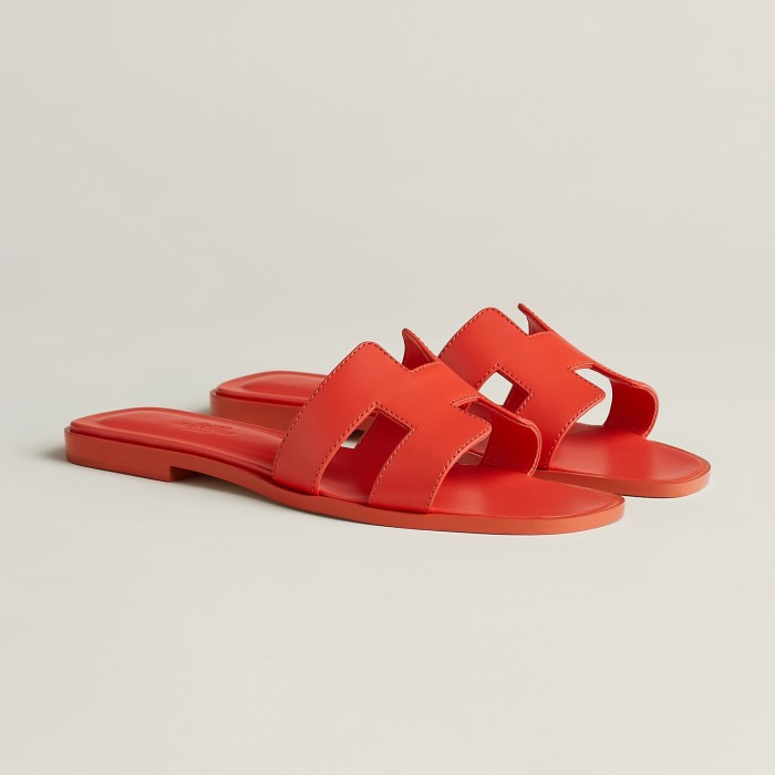 HERMÈS NIGO Women's Leather Slippers Sandals #nigo51515