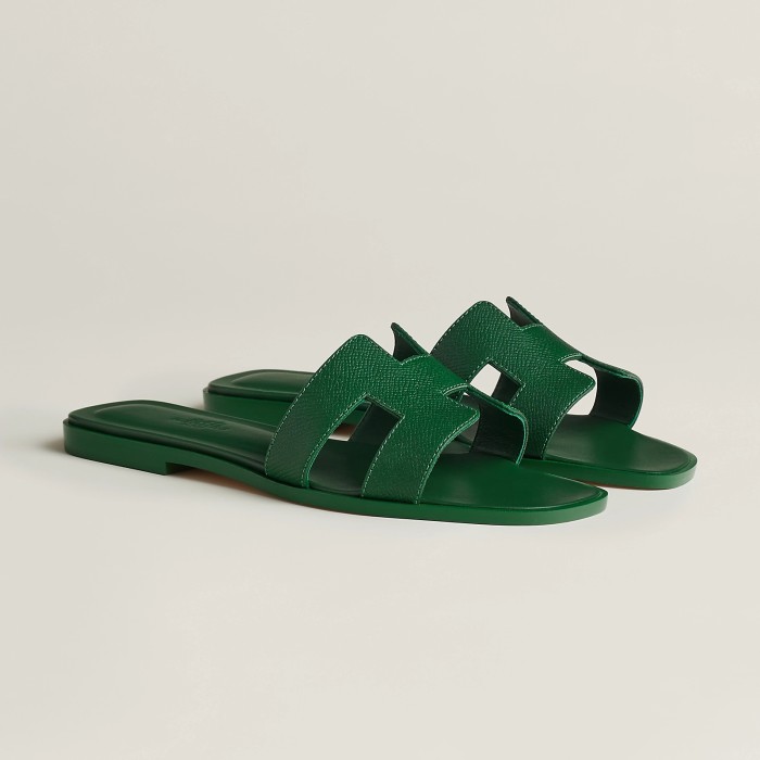 HERMÈS NIGO Women's Leather Slippers Sandals #nigo51515