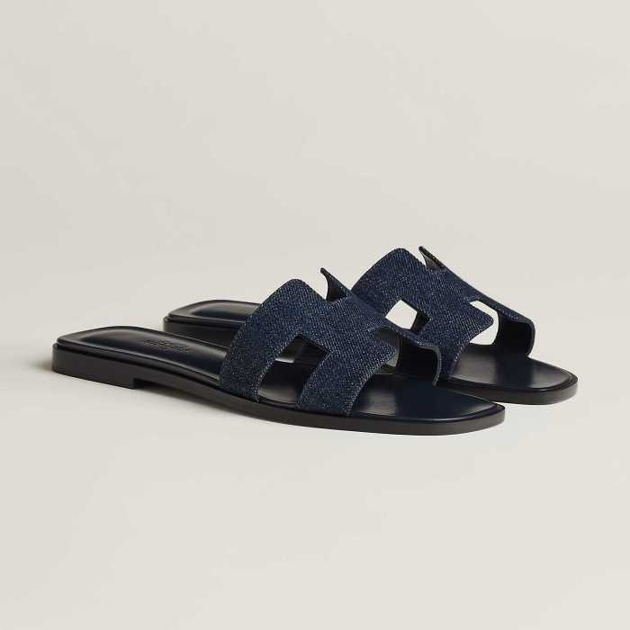 HERMÈS NIGO Women's Leather Slippers Sandals #nigo51515