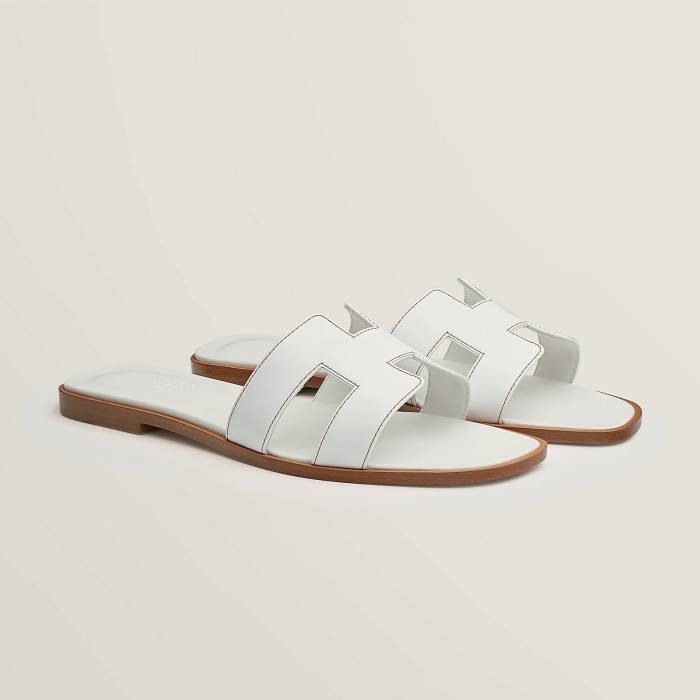 HERMÈS NIGO Women's Leather Slippers Sandals #nigo51515
