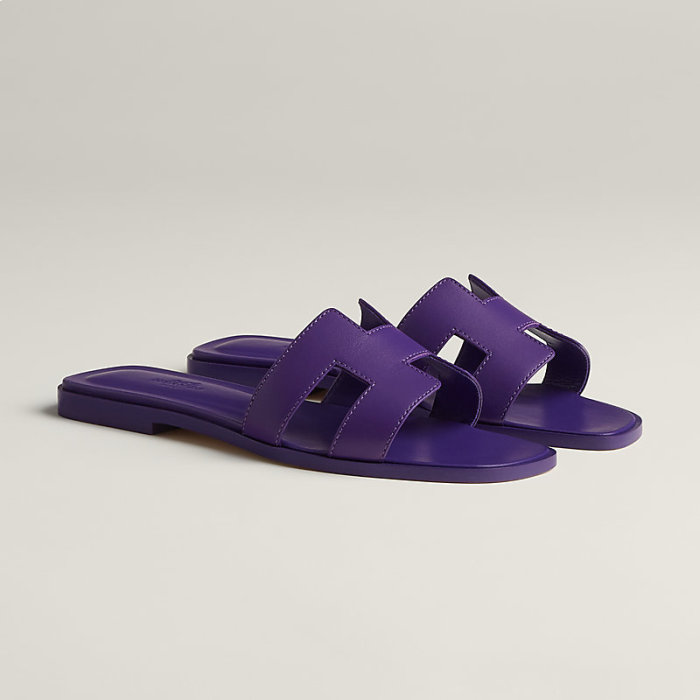 HERMÈS NIGO Women's Leather Slippers Sandals #nigo51515