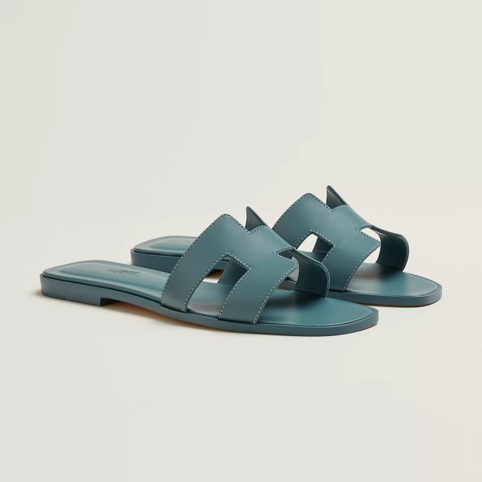 HERMÈS NIGO Women's Leather Slippers Sandals #nigo51515