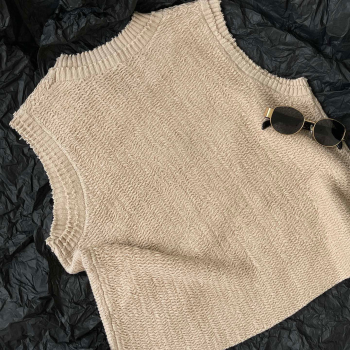 NIGO Maison Margiela Knitted Sleeveless Letter Short Sleeve T-shirt #nigo21154