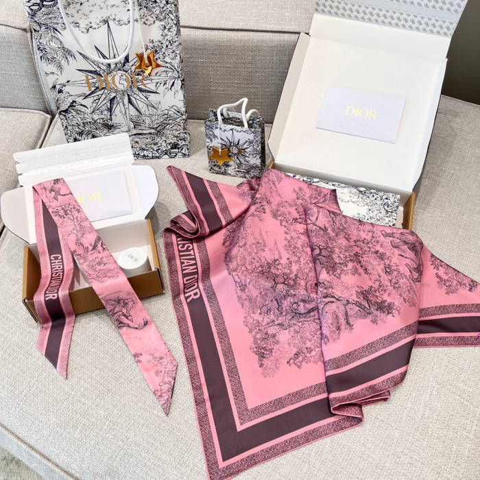 Dior NIGO Printed Decorative Square Scarf #nigo21187