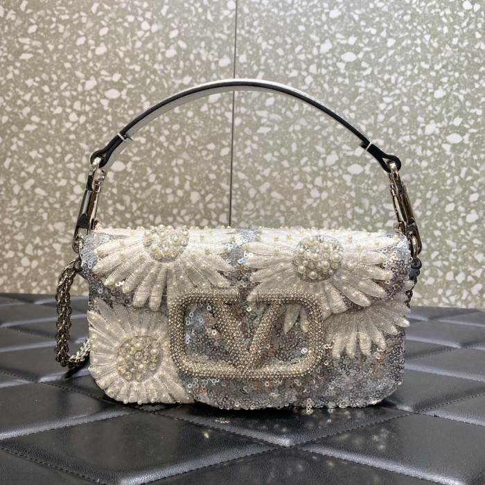 Valentino Embroidery Rhinestone Handbag Shoulder Bag #nigo57947