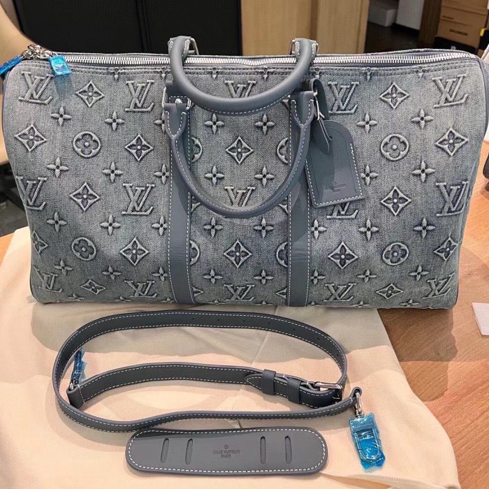 Louis Vuitton NIGO Denim Handbag Travel Bag Bags #nigo94938