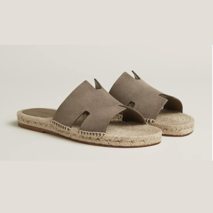 Hermes NIGO Grass Rope Woven Flat Bottomed Slippers #nigo21361