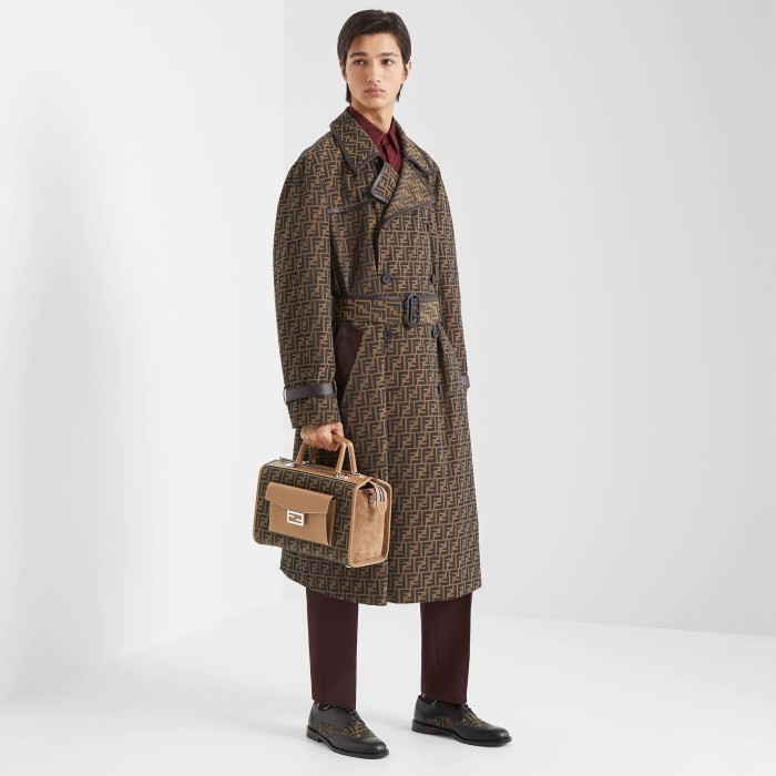 Fendi NIGO Brown Long Canvas Jacket #nigo94884
