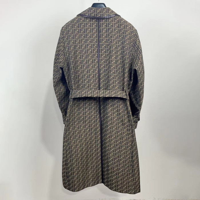 Fendi NIGO Brown Long Canvas Jacket #nigo94884