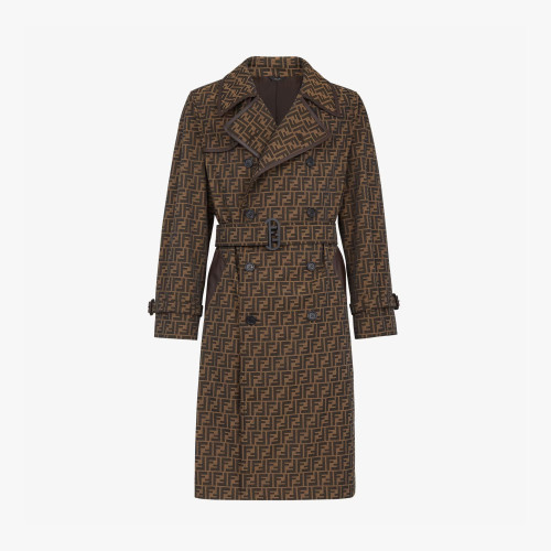 Fendi NIGO Brown Long Canvas Jacket #nigo94884