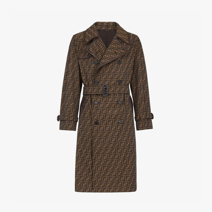 Fendi NIGO Brown Long Canvas Jacket #nigo94884