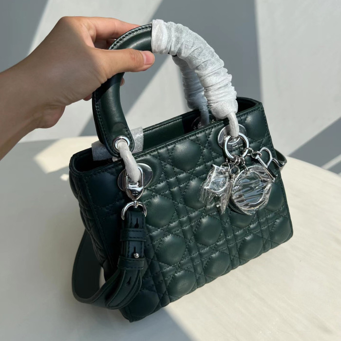 Dior Fashion Handbag Metal Pendant Shoulder Tote Bag Leather Bag #nigo51855
