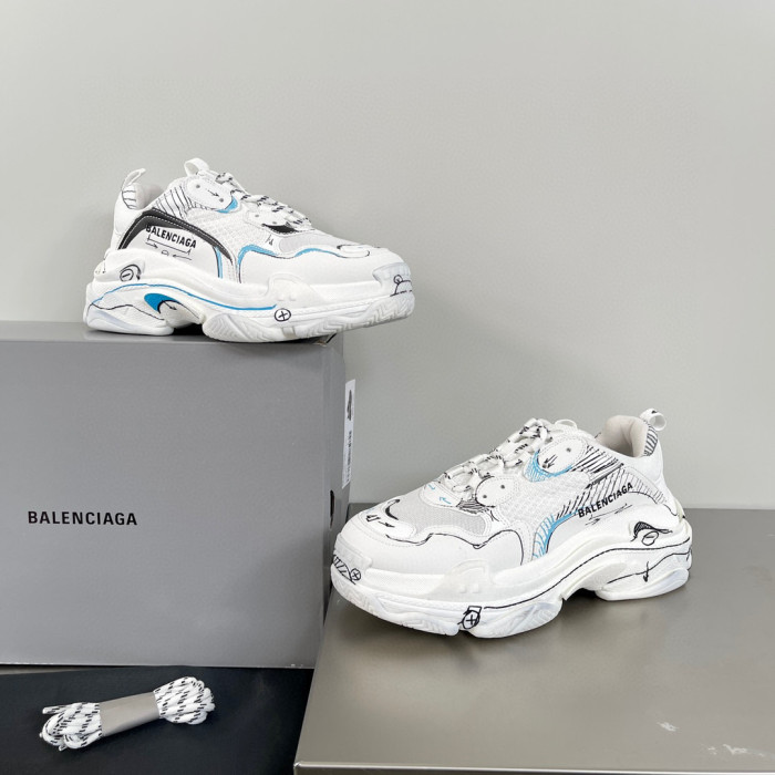 Balenciaga NIGO Mesh Fabric Low-Top Sneakers Shoes #nigo94956