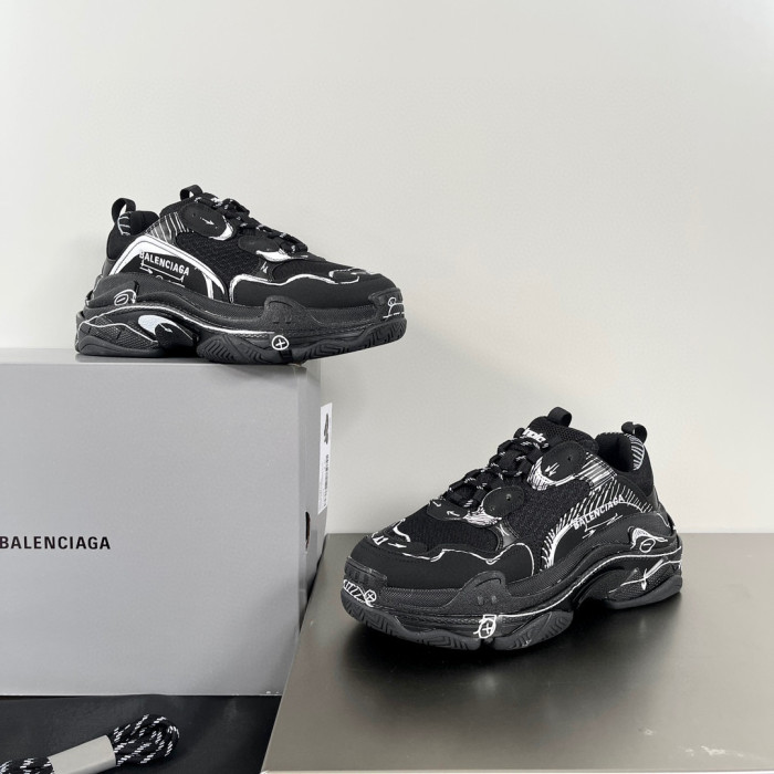 Balenciaga NIGO Mesh Fabric Low-Top Sneakers Shoes #nigo94956