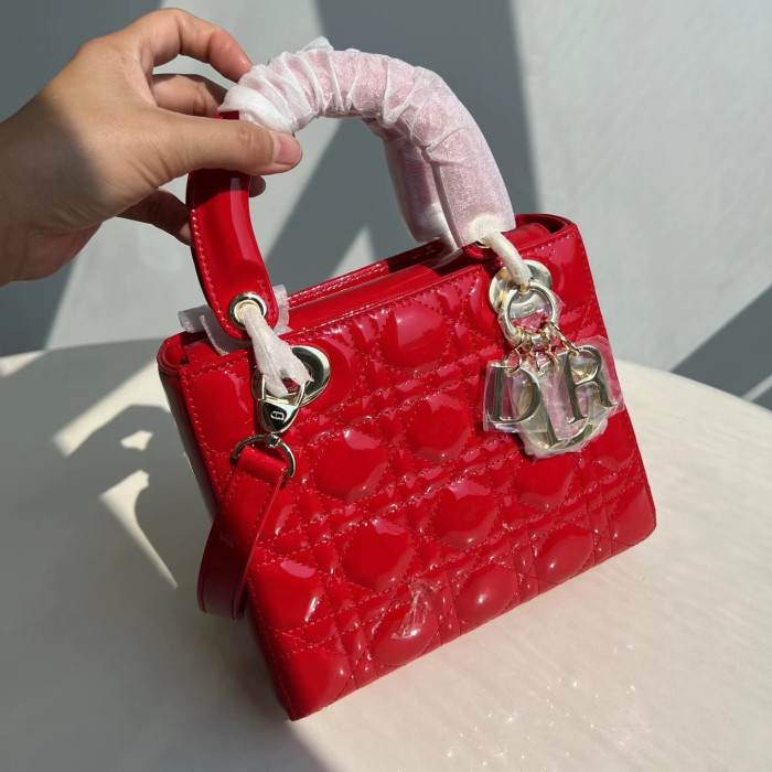Dior Fashion Handbag Metal Pendant Shoulder Tote Bag Leather Bag #nigo51855