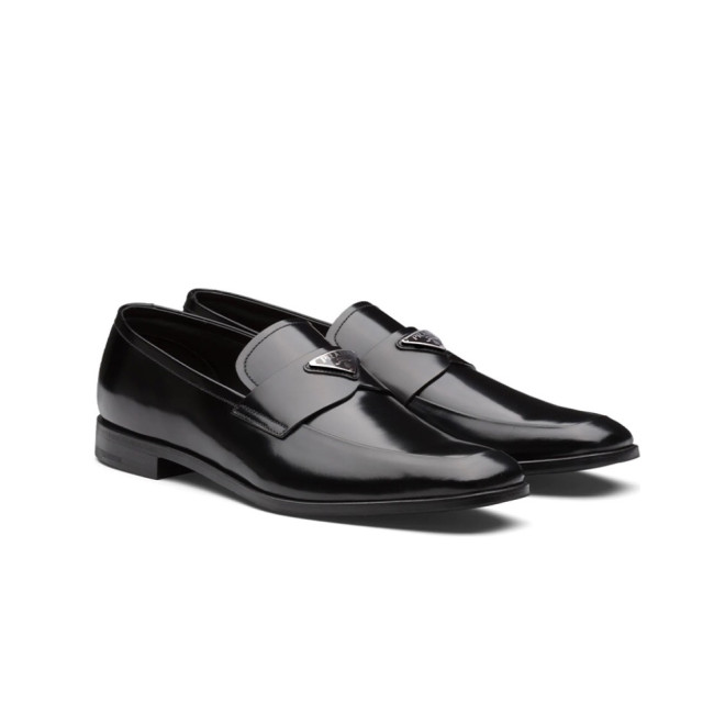 Prada Men's Loafers Leather Shoes #nigo94886