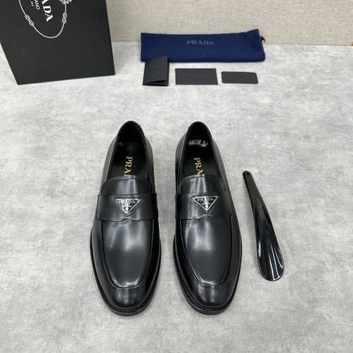 Prada Men's Loafers Leather Shoes #nigo94886