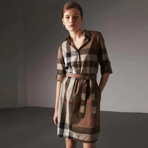 Burberry NIGO Plaid Belted Dress Skirt #nigo21215