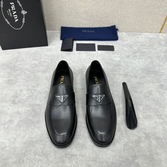 Prada Men's Loafers Leather Shoes #nigo94886