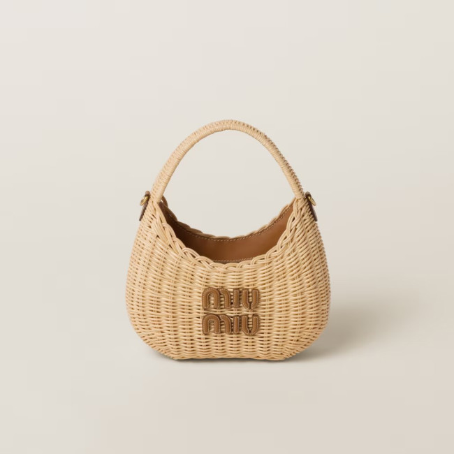 Miumiu NIGO Rattan Woven Tote Bag#nigo21214