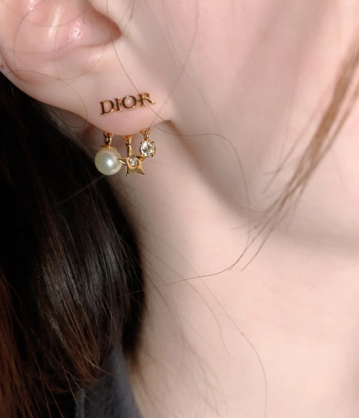 Dior NIGO Gold Accessory Earrings #nigo21399