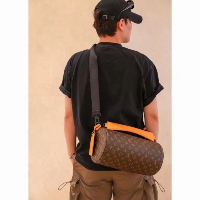 Louis Vuitton NIGO Cylinder Leather Shoulder Bag Tote #nigo21264