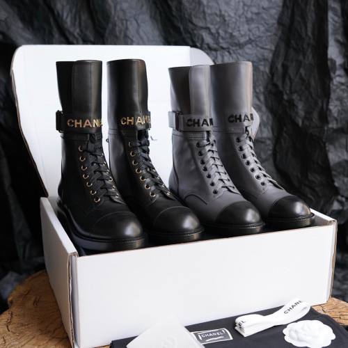 Chanel NIGO Metal Letter Buckle Martin Boots Shoes #nigo51936
