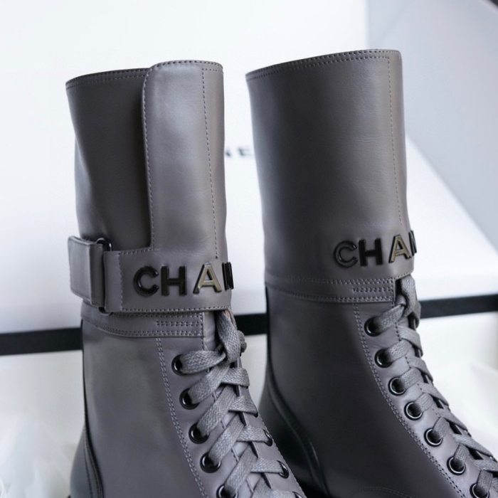 Chanel NIGO Metal Letter Buckle Martin Boots Shoes #nigo51936