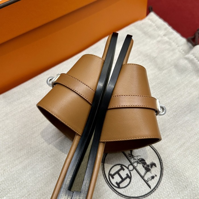Hermès GIULIA Flat Bottom Summer Cool KELLY Button Slippers Shoes #nigo29154
