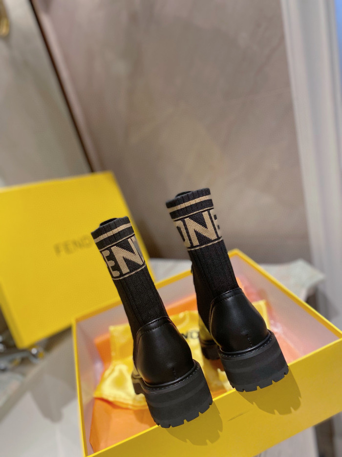 FENDI NIGO Ribbon leather stitching Martin boots Shoes #nigo29153