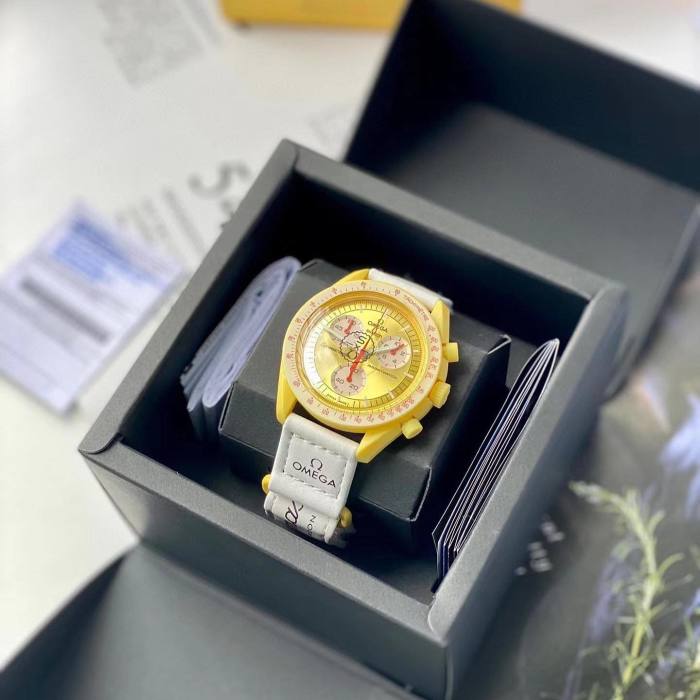 OMEGA Quartz Ceramic Planet 42mm Magic Wristband Casual Watch #nigo81212