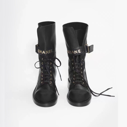Chanel NIGO Metal Letter Buckle Martin Boots Shoes #nigo51936