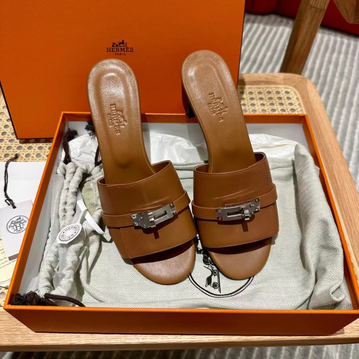 Hermès Gigi Summer High-heeled Sandals KELLY Flip Flops Shoes #nigo29155