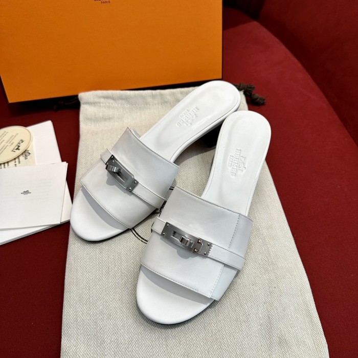 Hermès Gigi Summer High-heeled Sandals KELLY Flip Flops Shoes #nigo29155