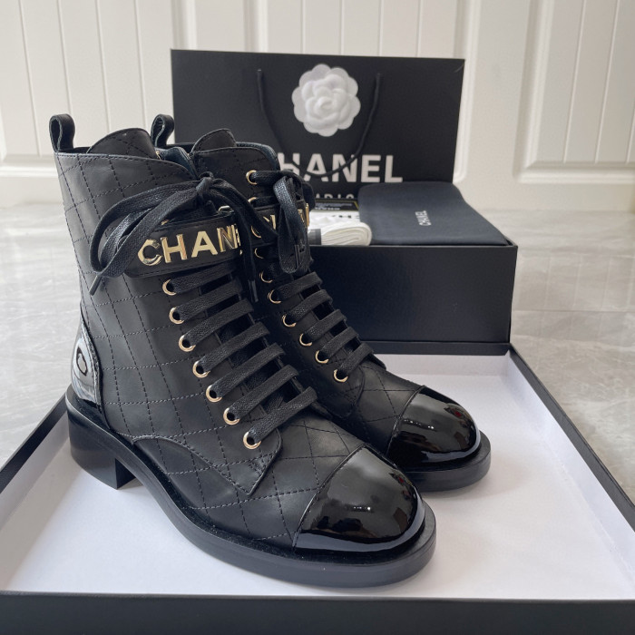 Chanel NIGO Multi Color Mid Length Lace Up Martin Boots #nigo21464