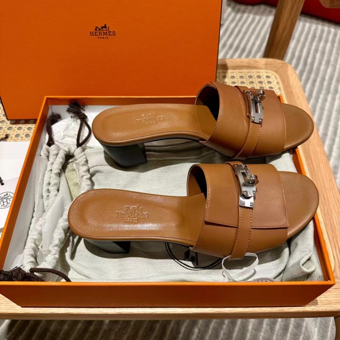Hermès Gigi Summer High-heeled Sandals KELLY Flip Flops Shoes #nigo29155