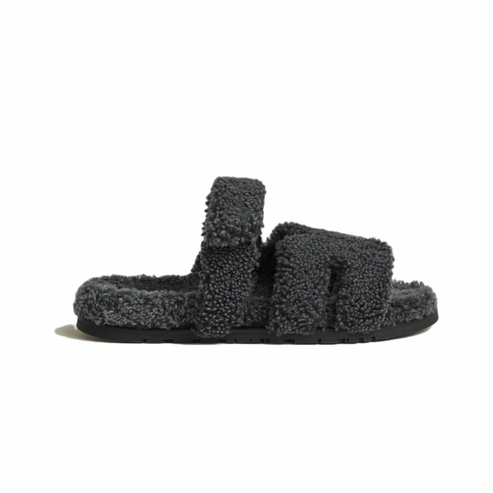 Hermes NIGO Plush Flat Bottomed Slippers #nigo21443
