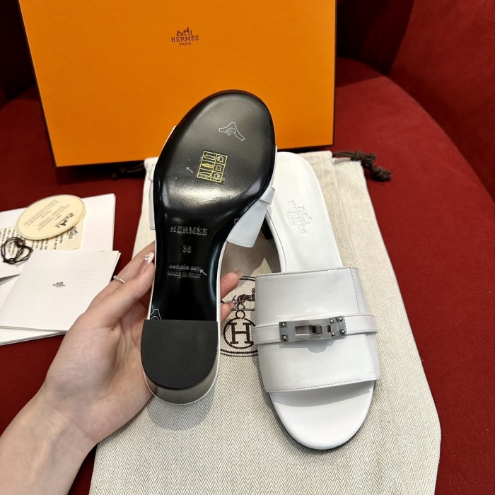 Hermès Gigi Summer High-heeled Sandals KELLY Flip Flops Shoes #nigo29155