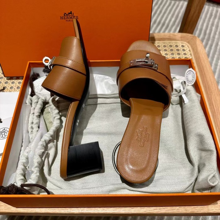 Hermès Gigi Summer High-heeled Sandals KELLY Flip Flops Shoes #nigo29155