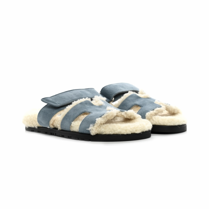 Hermes NIGO Plush Flat Bottomed Slippers #nigo21443
