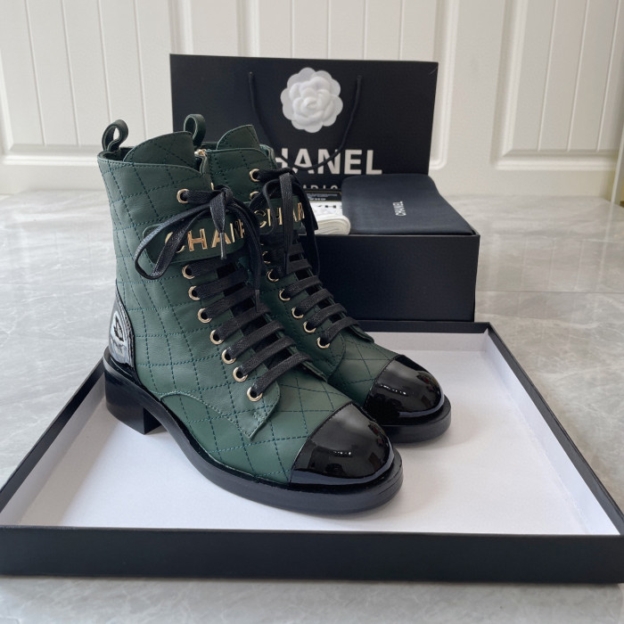 Chanel NIGO Multi Color Mid Length Lace Up Martin Boots #nigo21464