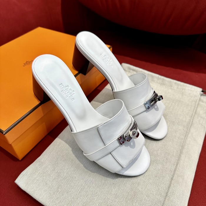 Hermès Gigi Summer High-heeled Sandals KELLY Flip Flops Shoes #nigo29155